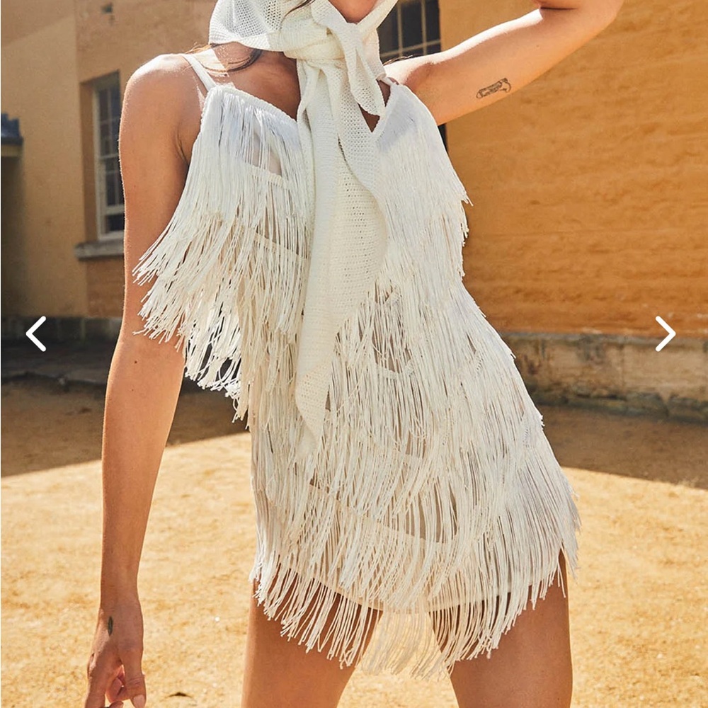 Selfie Leslie Vintage Charm Fringe Mini Dress